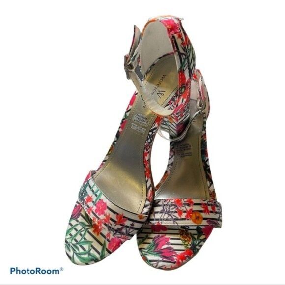 Worthington Heels Floral Striped Beckwith Size 6 - Picture 3 of 7